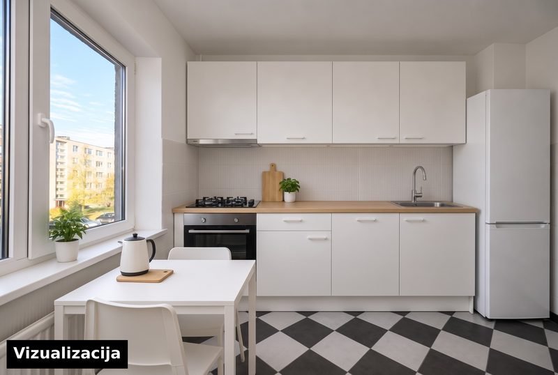 Virtuvė su IKEA baldais – vizualizacija